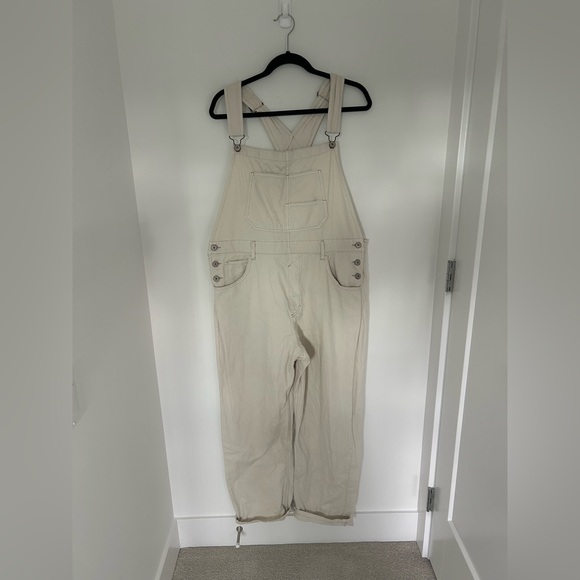 We The Free Ziggy Denim Overalls parchment color - Picture 3 of 11